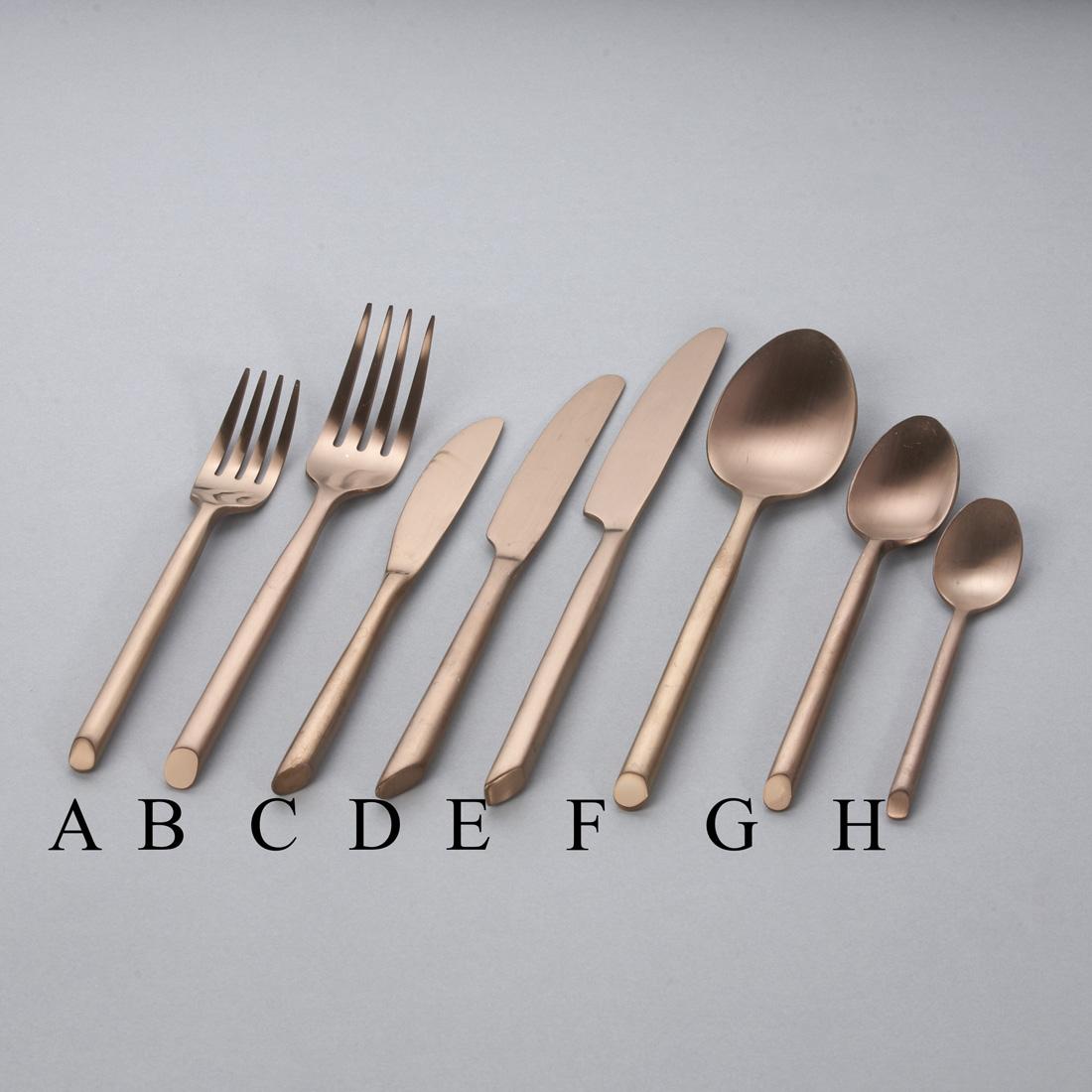 Milano Copper Dessert Knife - Element Event Solutions