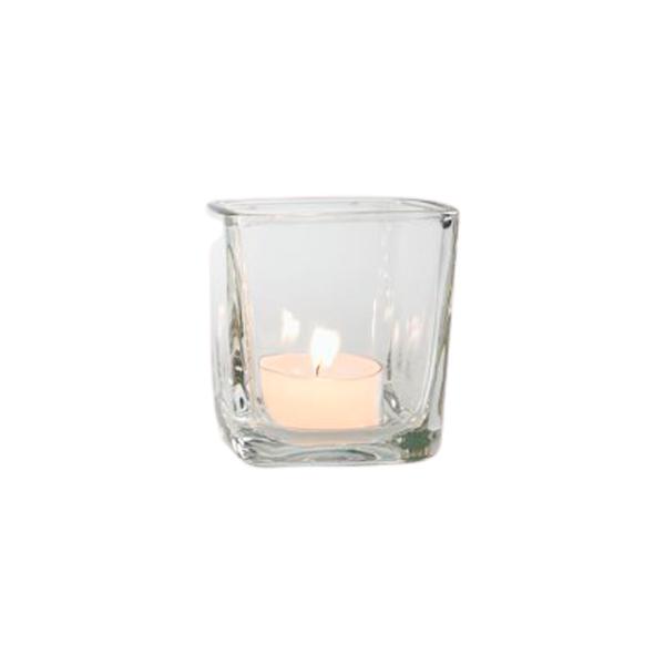 Glass Square Candleholder - Element Event Solutions