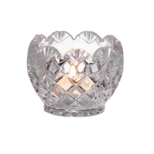 Cut Crystal Scalloped Candleholder - Element Event Solutions