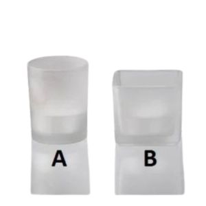 Frosted Square Candleholder 2