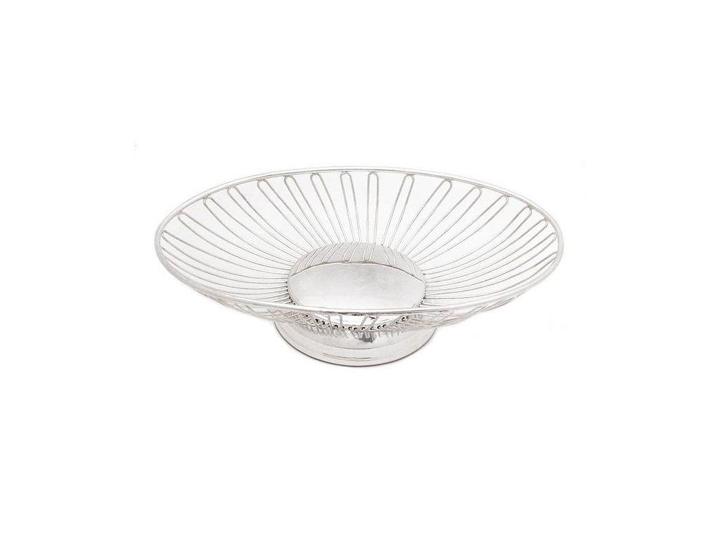 Silver Roll Basket Oval - Element Event Solutions