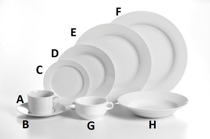 White Dessert Plate 8