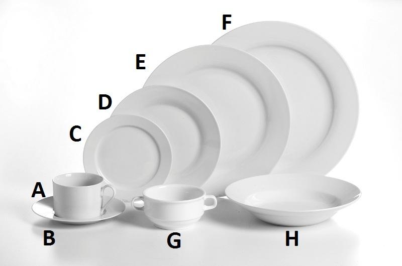 White Soup Plate 9