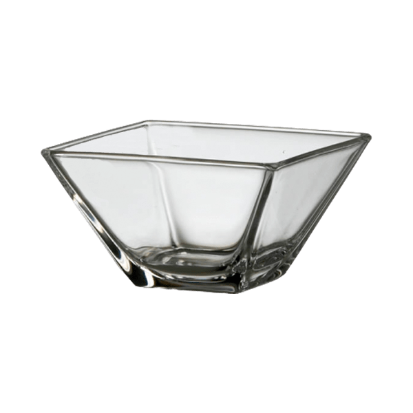 Square Glass Slant Bowl 4