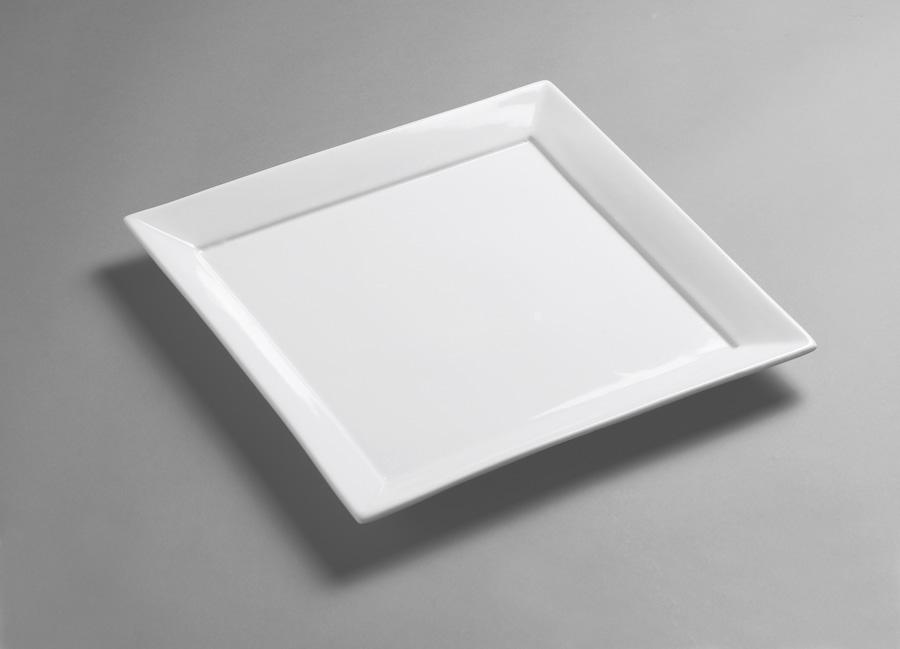 White 4 Section Square Plate 10