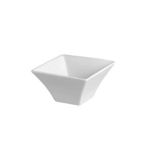 Square White Slant Bowl 4.5
