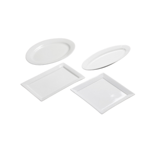 Gallery White Rectangle Plate 10