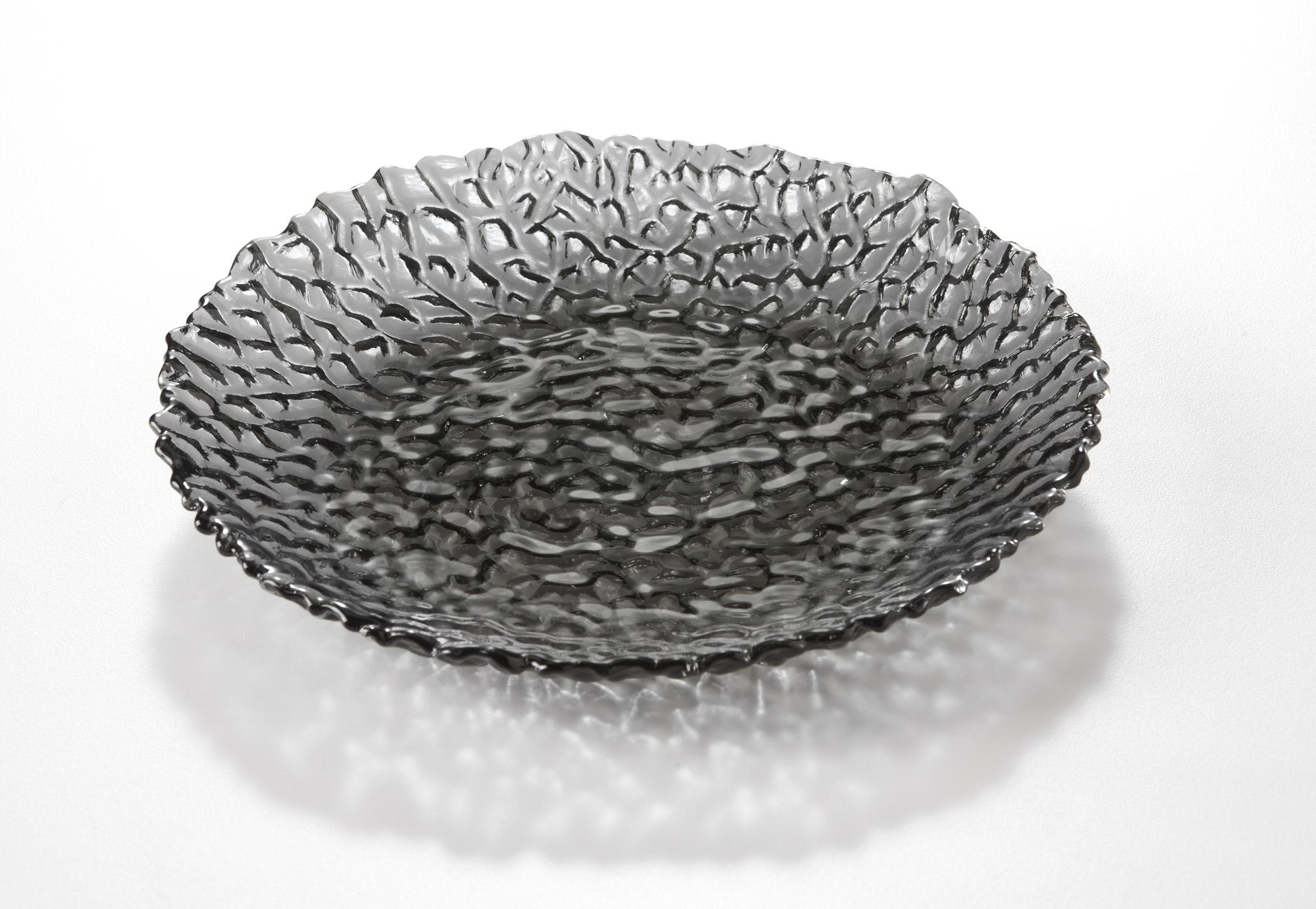 Charcoal Bubble Glass Plate 8