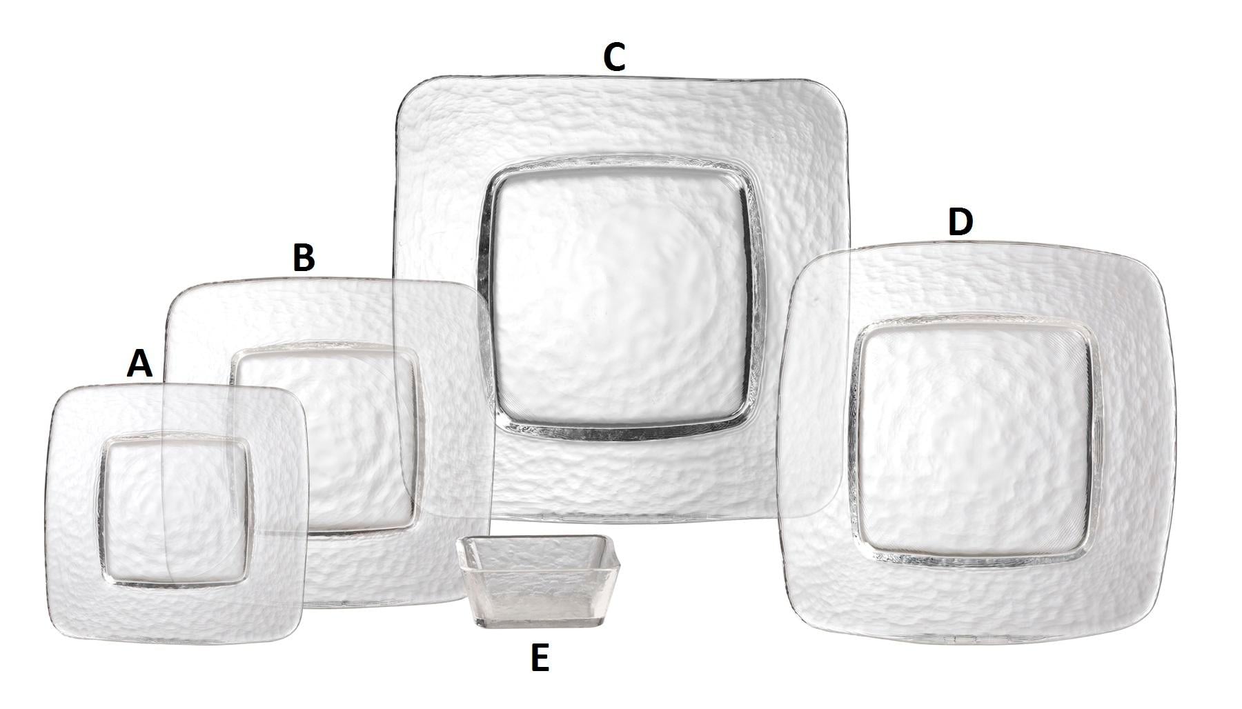 Oceana Square Glass Dinner Plate 11.25