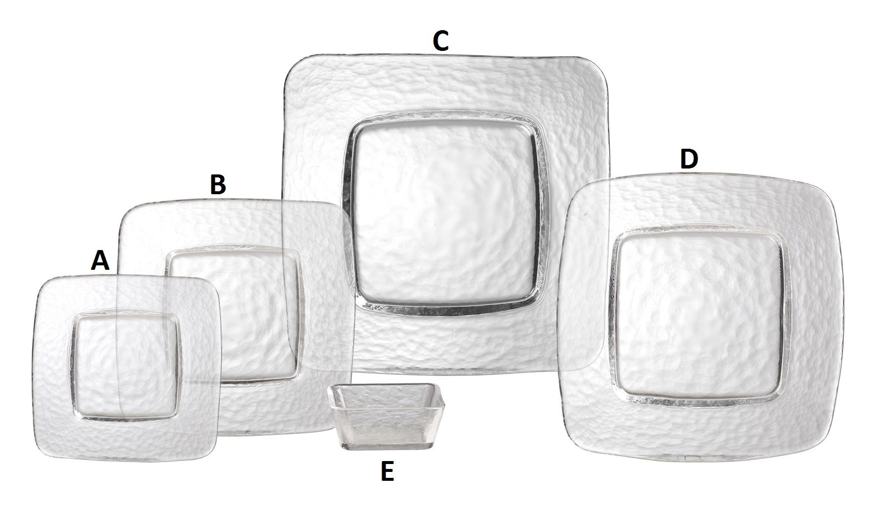 Oceana Square Glass Dessert Plate 8