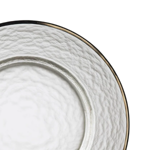 Platinum Rim Glass Charger 12.5