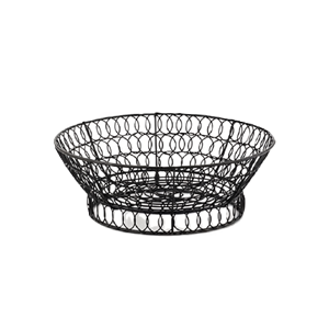Black Wire Roll Basket Round 13
