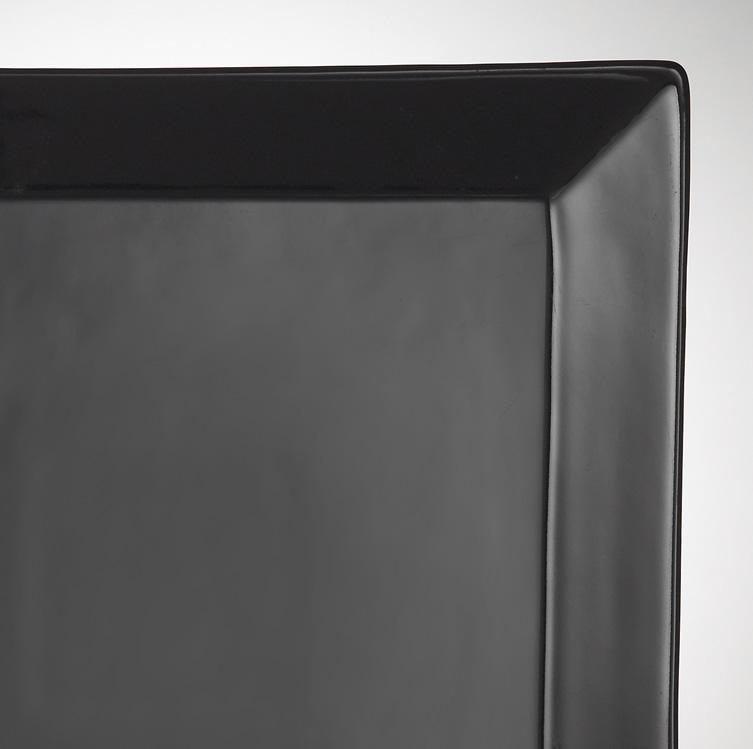 Black Square Dessert Plate 7.25