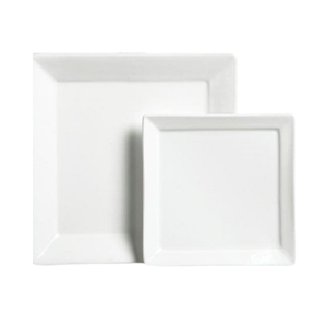 Kosher Square White Dessert Plate - Element Event Solutions