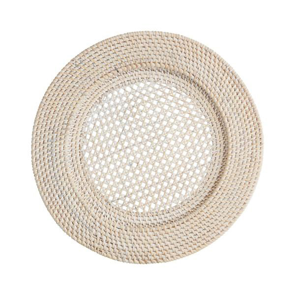 Whitewash Wood Scallop Charger - Element Event Solutions