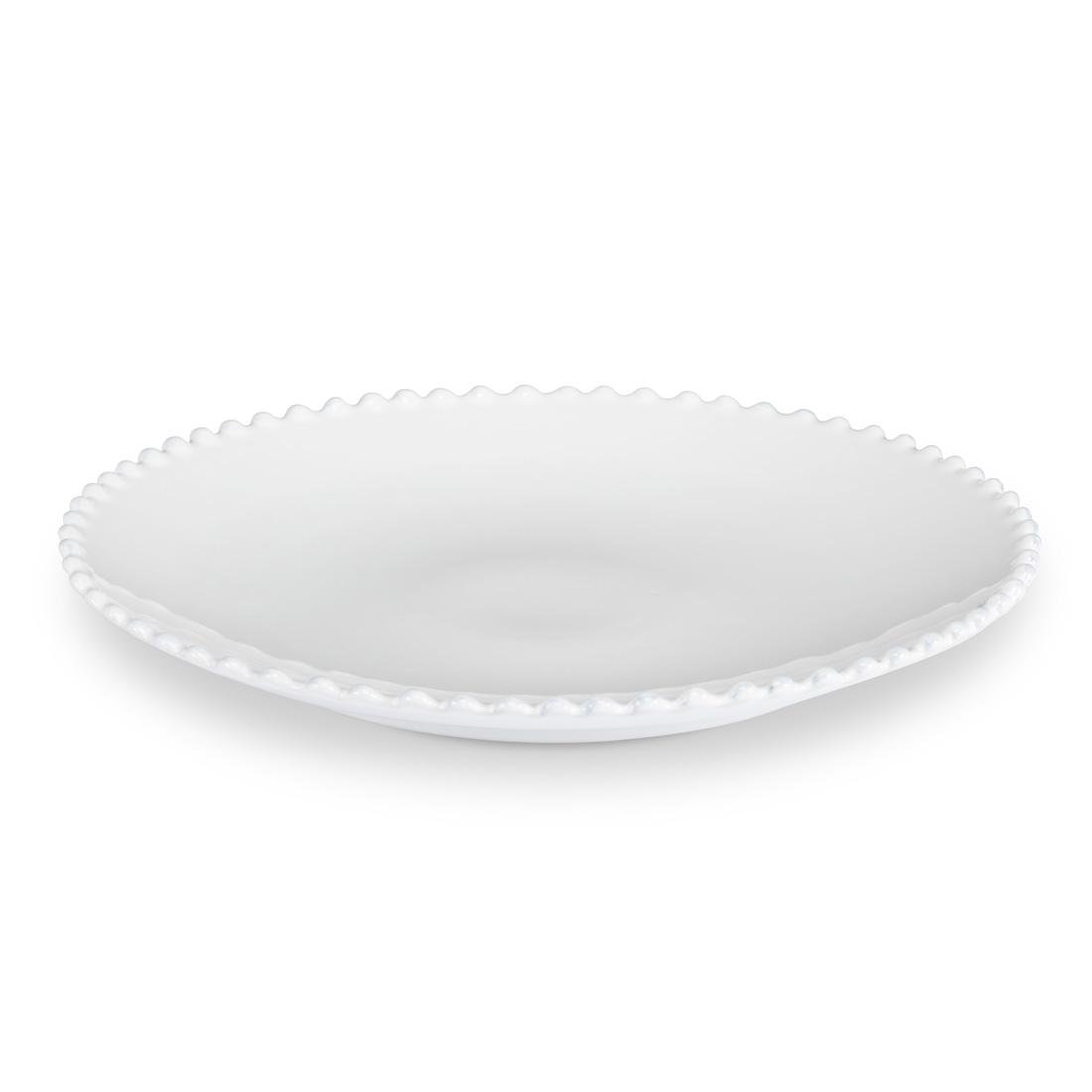 White Beaded Dinner Plate 11