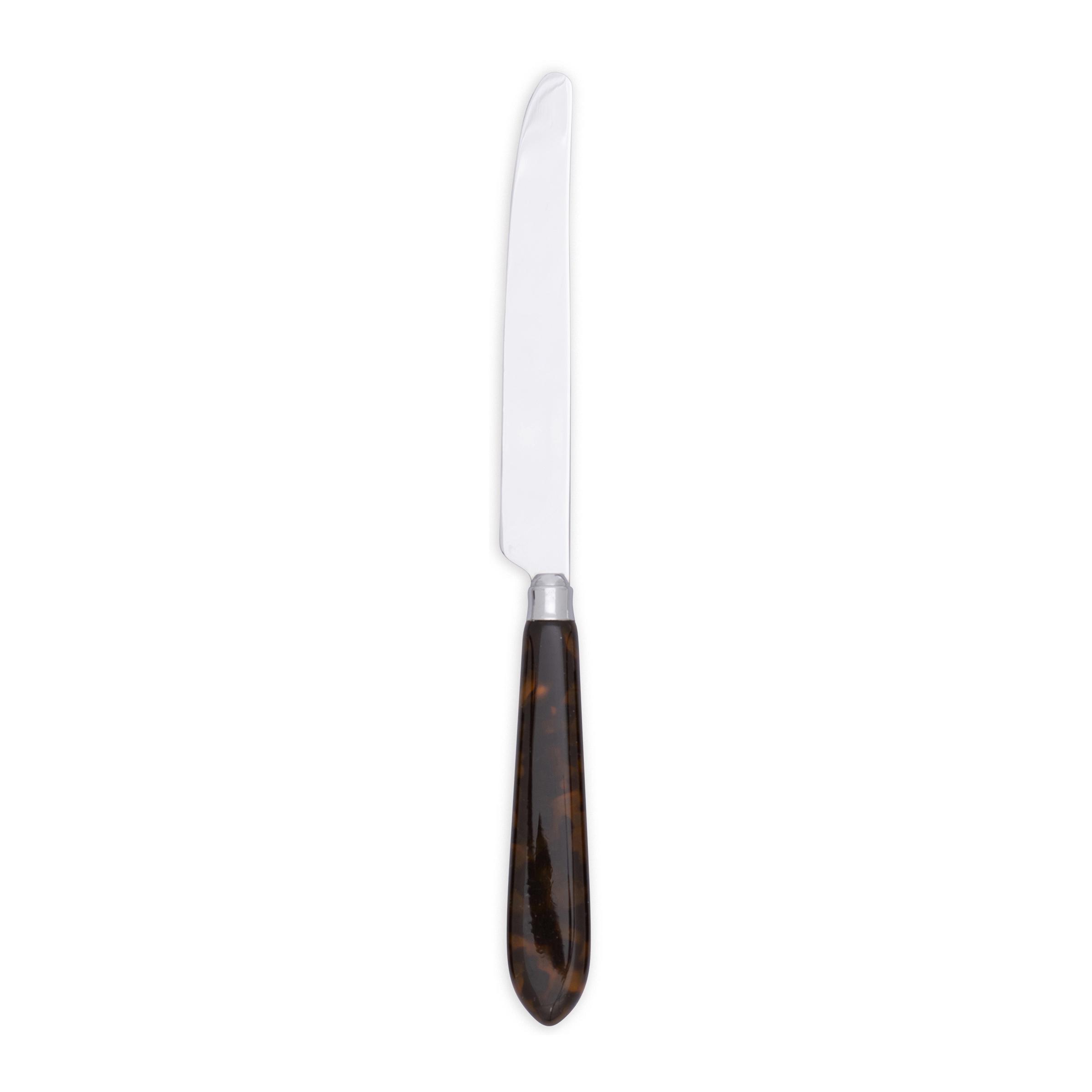Tortoise Resin Handle Dinner Knife - Element Event Solutions