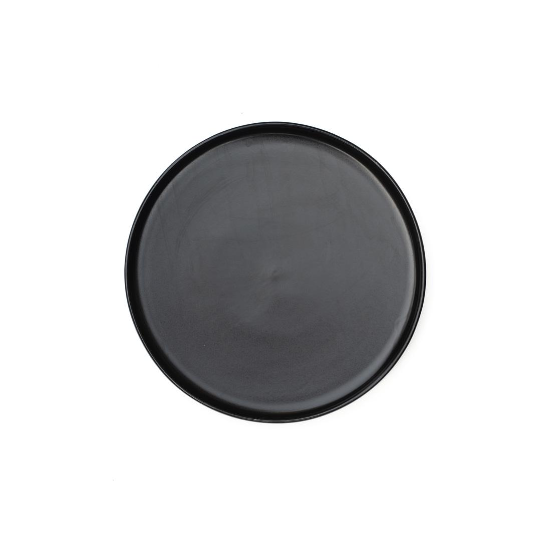 Black Stoneware Dinner Plate 10