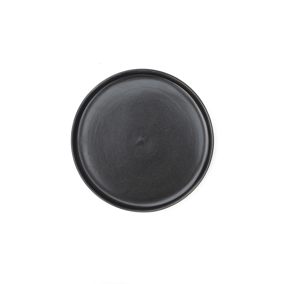 Black Stoneware Dessert Plate 8