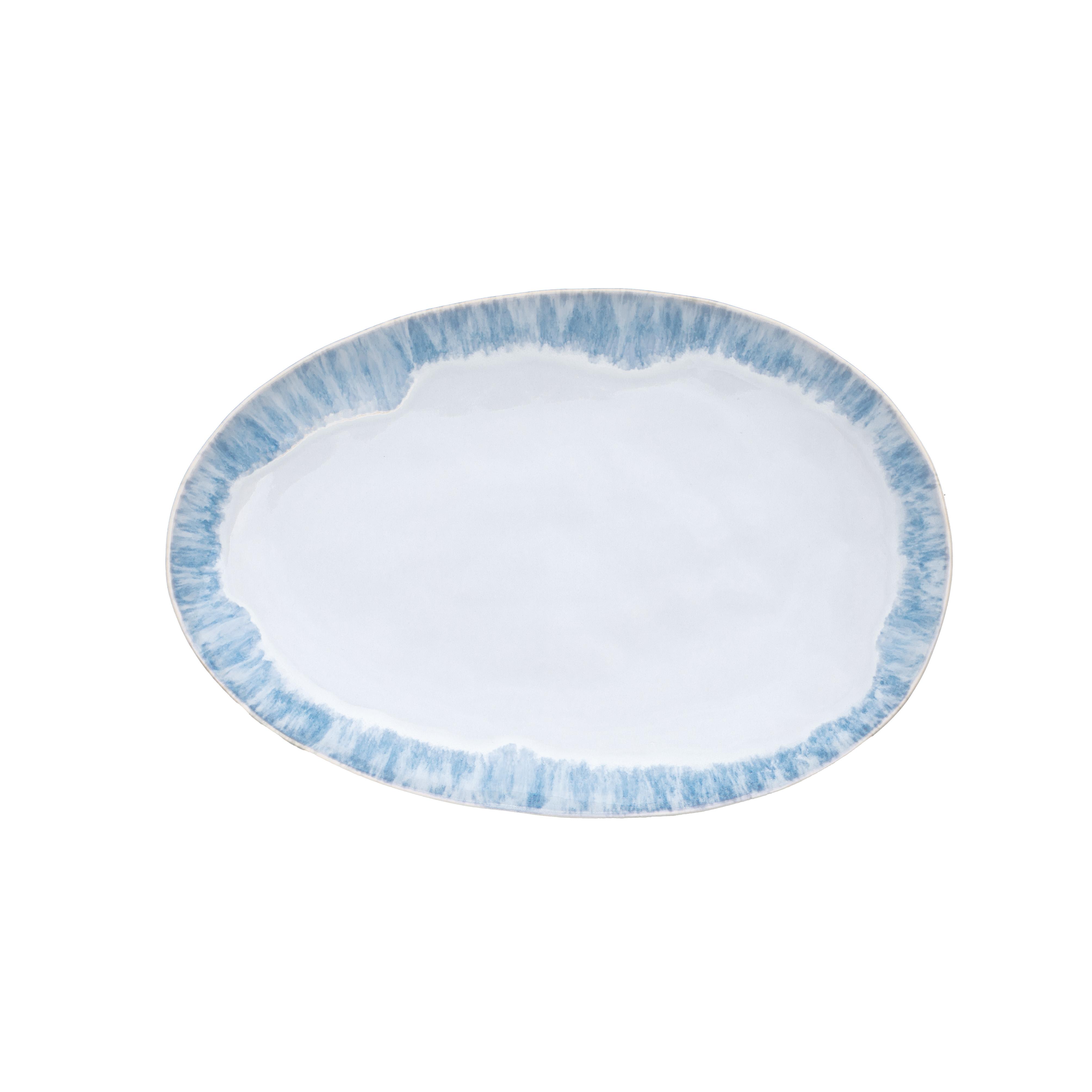 Blue Breeze Oval Platter 16