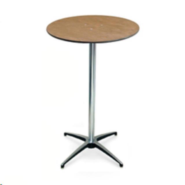 Wood Round Three Part Cruiser Table 24