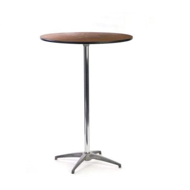 Wood Round Three Part Cruiser Table 30