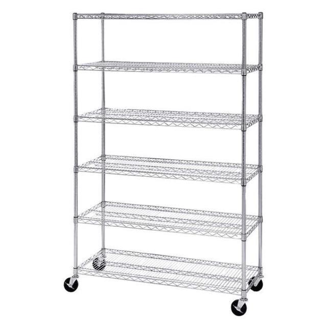Cart 4ft Metro Wire Chrome 4 Shelving - Element Event Solutions