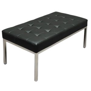 Black Leather Bench - Element Event Solutions