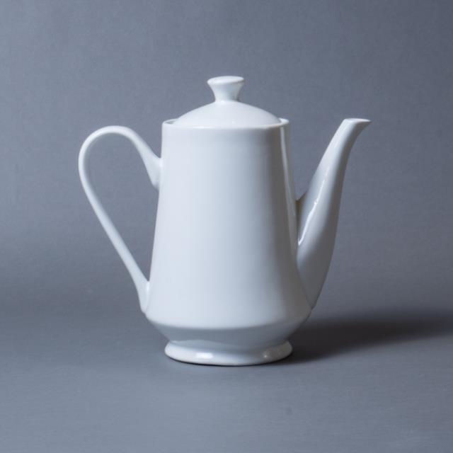 White China Teapot Tall - Element Event Solutions