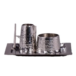 Hammered Stainless Steel Sugar Small - Element Event Solutions