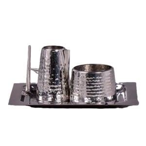 Hammered Stainless Steel Creamer Small - Element Event Solutions