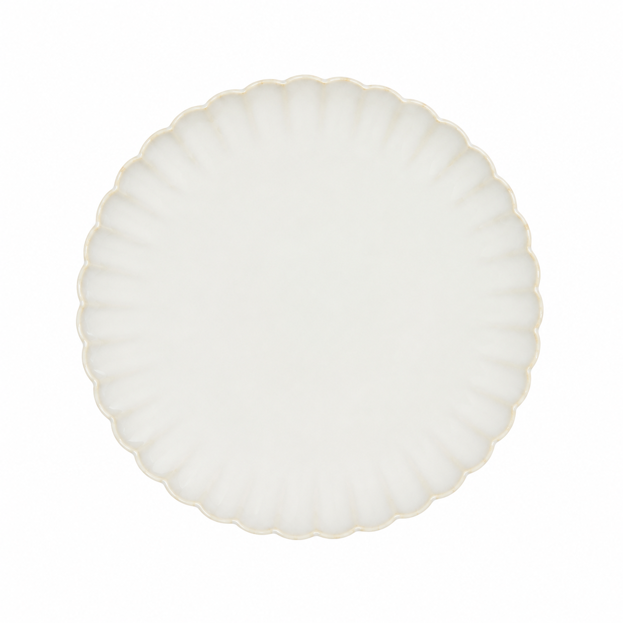 Natural Scallop Dinner Plate 10.4
