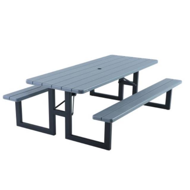 Plastic Grey Picnic Table - Element Event Solutions