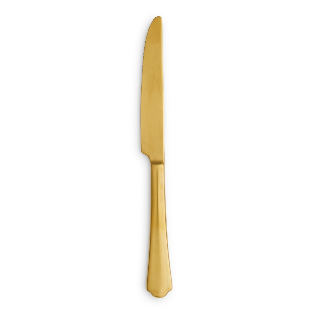 Ethan Brushed Gold Dinner Knife - Element Event Solutions