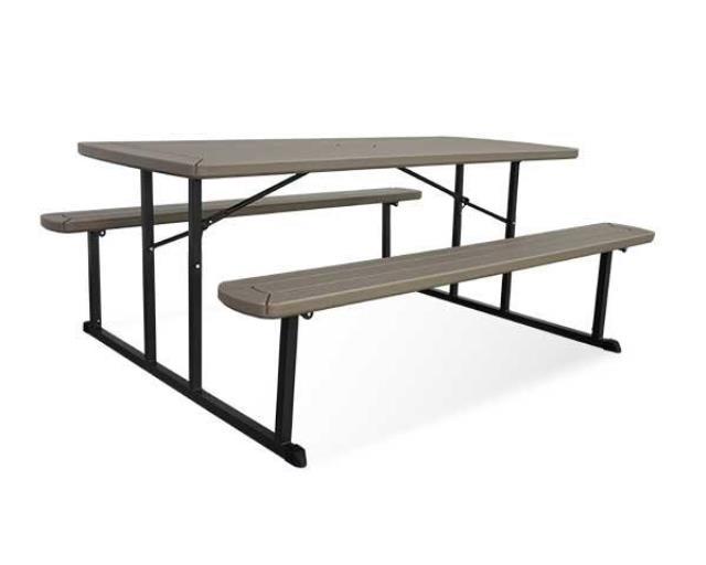 Brown Plastic Picnic Table - Element Event Solutions