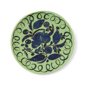 Green Amalfi Printed Dessert Plate 8.5