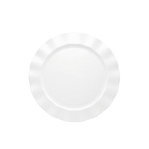 White Ruffle Trim Charger 12