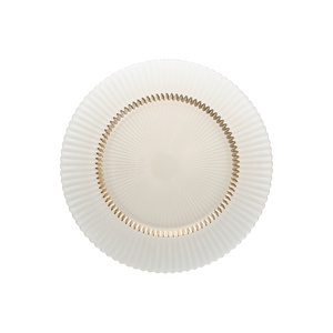 Wheat Pleated Glass Charger 12.8
