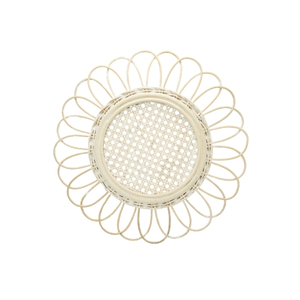 Scallop Rattan & Wood Charger Plate 15