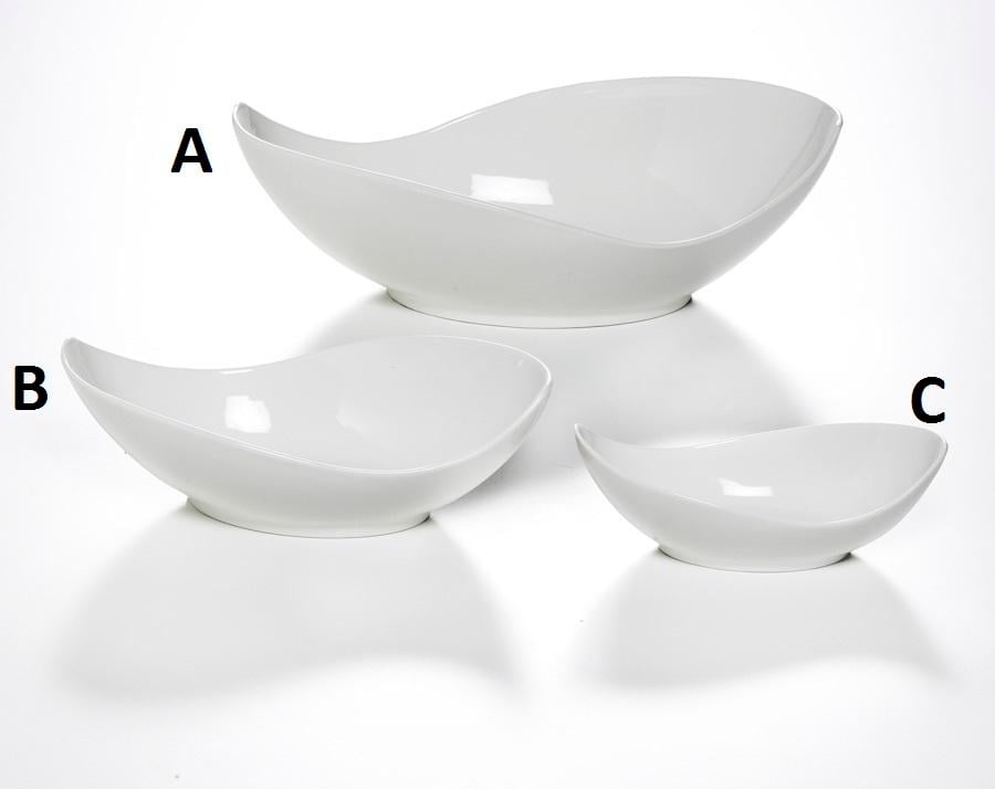 White Oval Bowl 16