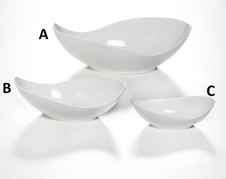 White Oval Bowl 16