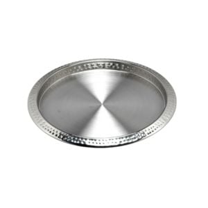 Stainless Steel Hammered Round Tray 13.5