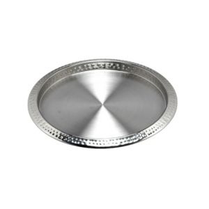 Stainless Steel Hammered Round Tray 13.5