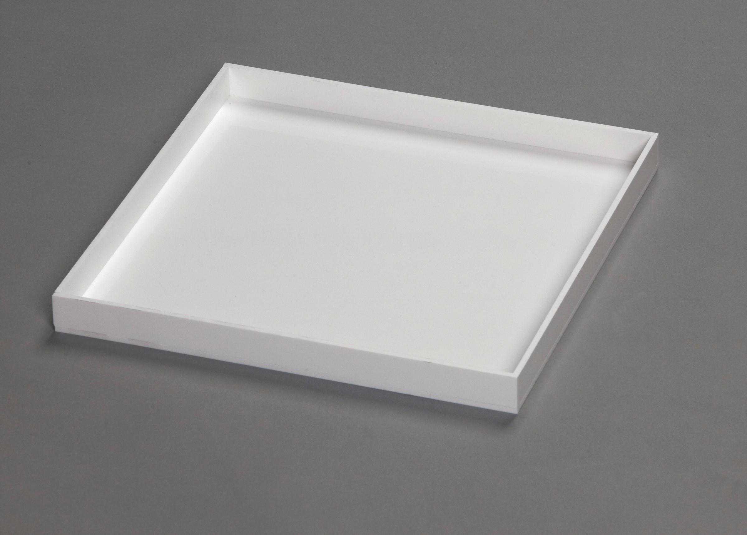 White Acrylic Square Tray 13