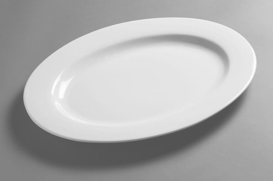 White Platter Oval 14