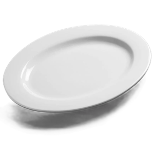 White Platter Oval 18