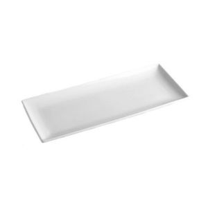 White Coupe Plate Rectangular 5.5