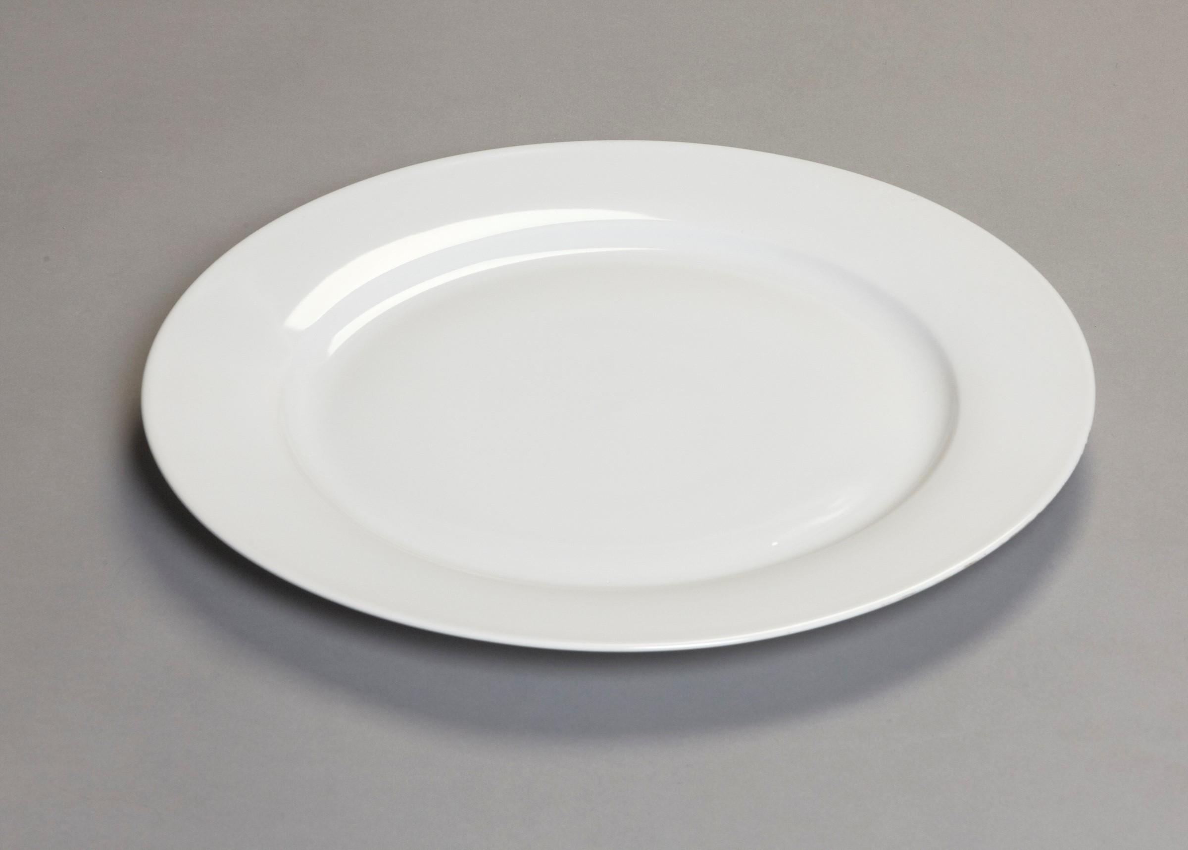 White Round Platter 15
