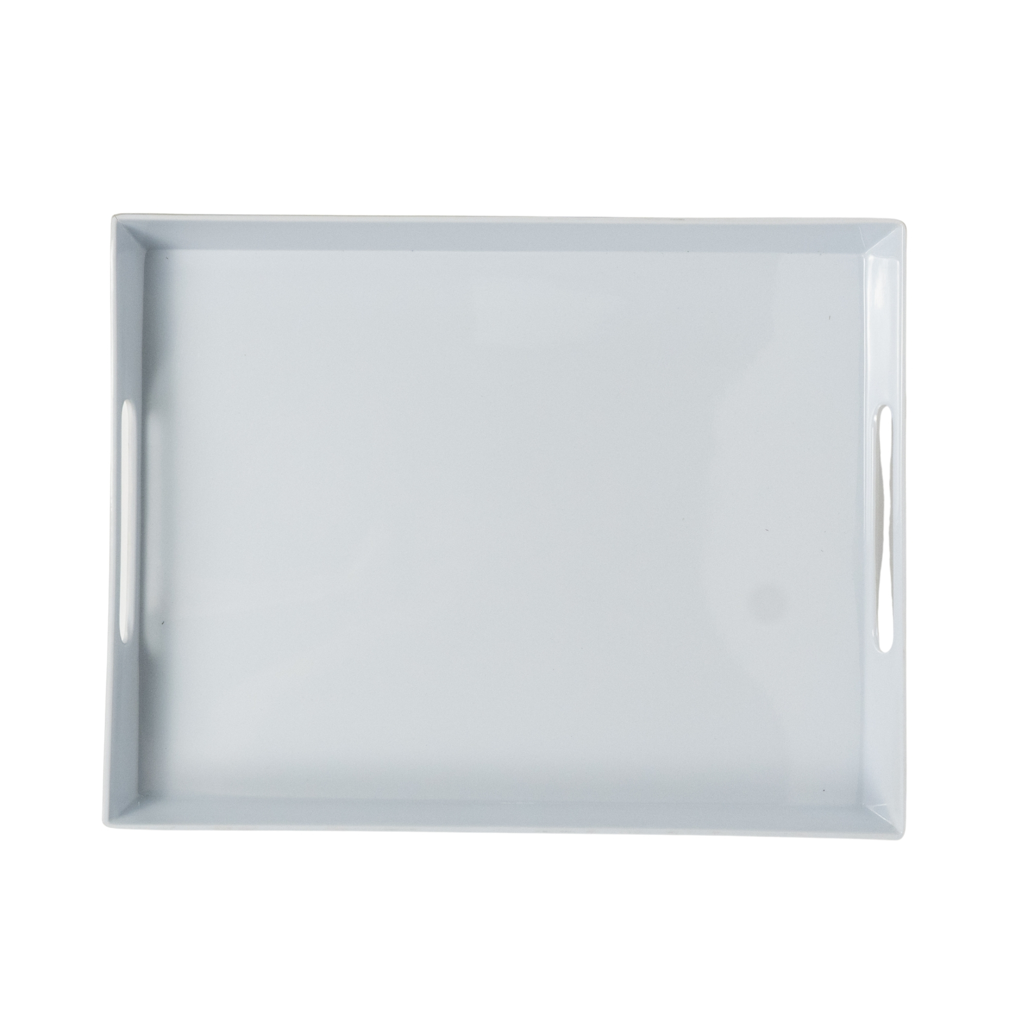 White Acrylic Tray with Handles 12