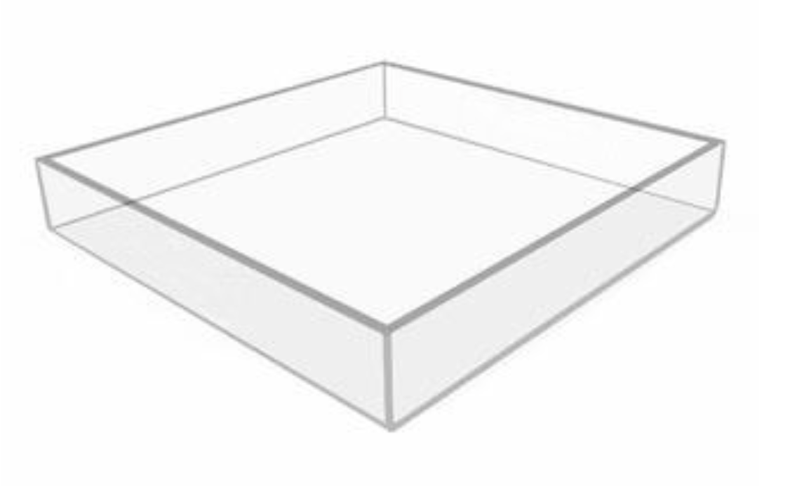 Kosher Acrylic White Square Tray 13